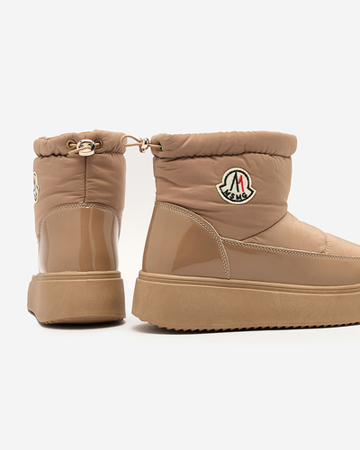 Royalfashion Sieviešu slips-on sniega zābaki brūnā krāsā Ademra