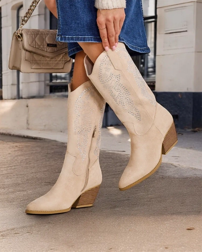 Женские сапоги Ковбой от Royalfashion с каблуками Kokoko