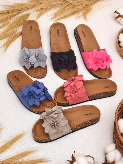 Женские шлепанцы Royalfashion с цветами Foules