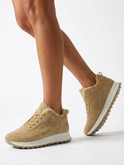 Royalfashion Light brown women's insulated sports shoes Lahho