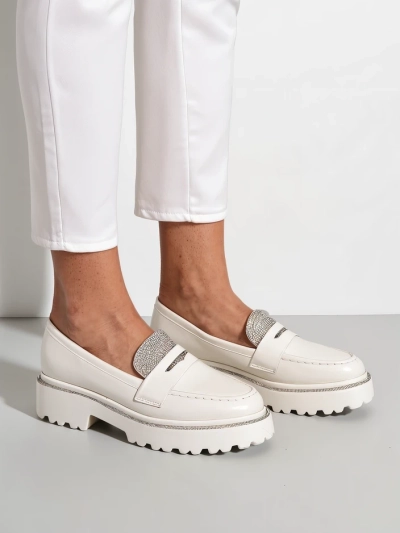 Royalfashion Women's moccasins with rhinestones Vinness