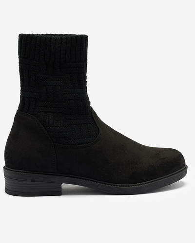 Black women's boots with a flexible Asencion upper - Footwear