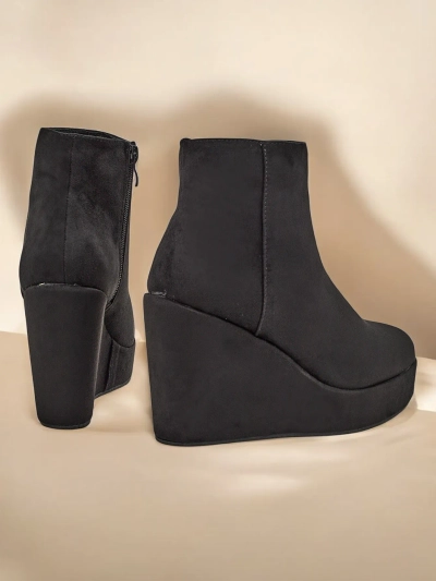 Royalfashion Women's Wedge Ankle Boots Sieffa