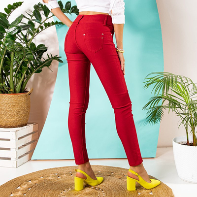 Women's red pants - Clothing