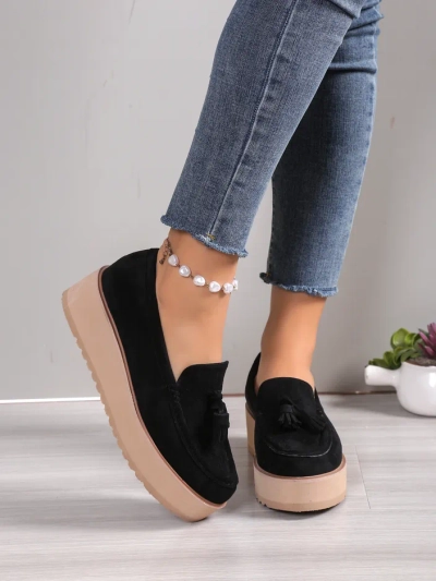 Royalfashion Women's moccasins on a wedge heel Ogalda