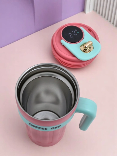 Royalfashion Thermal mug with a spout and temperature sensor Coffee Mug