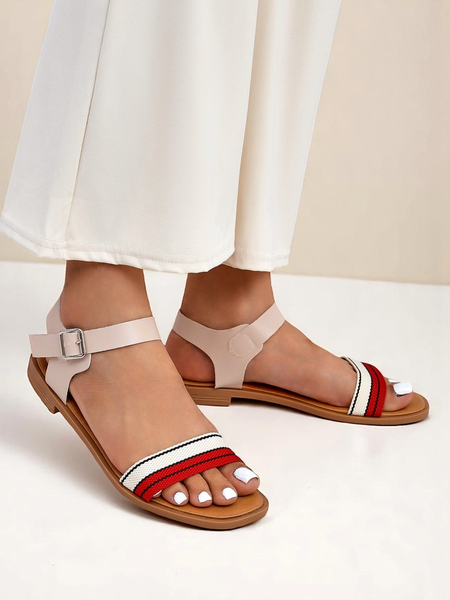 Royalfashion Sieviešu plakanas zoles sandales Naya