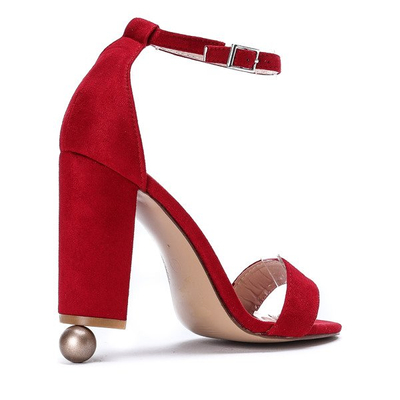 Red sandals on the post Annie - Footwear 1