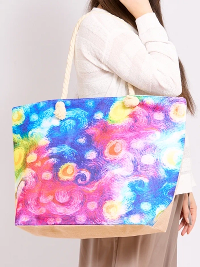 Royalfashion Large fabric bag with print