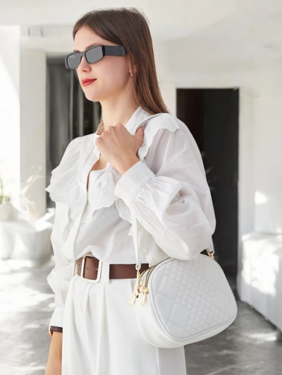 Royalfashion Mazs ovāls sieviešu rokassomiņa, izgatavota no ekomateriāla