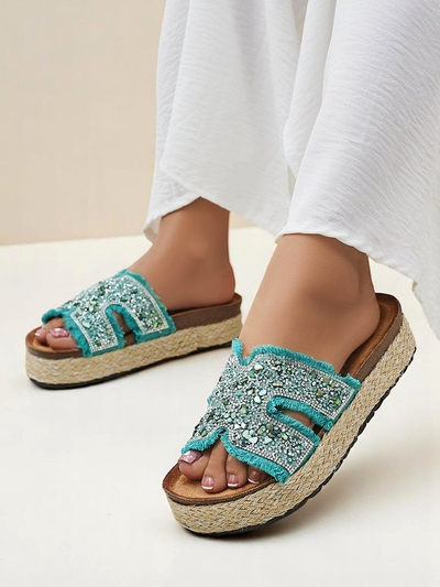 Royalfashion Women's sandals with Candy Candy decorations