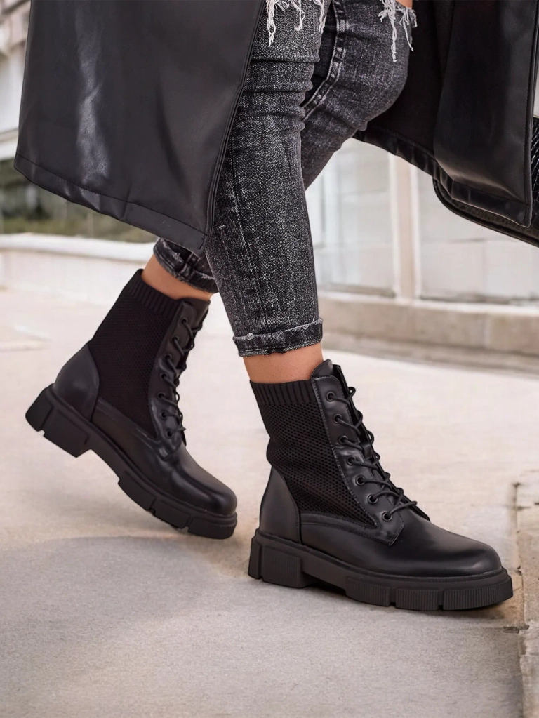 Openwork Women's flat ankle boots Rowic