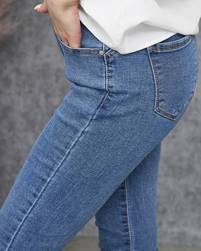 Blue women's tube jeans push up - Clothing