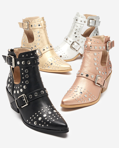 Rozā un zelta puszābaki ar Farrcy- Footwear strūklu