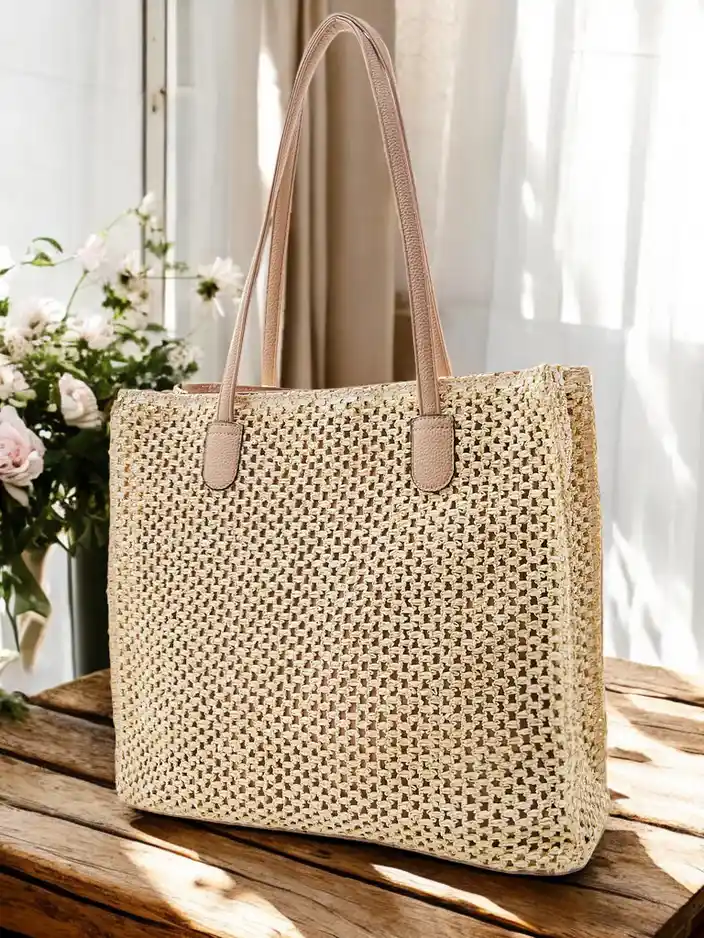 Royalfashion Large straw women's summer bag