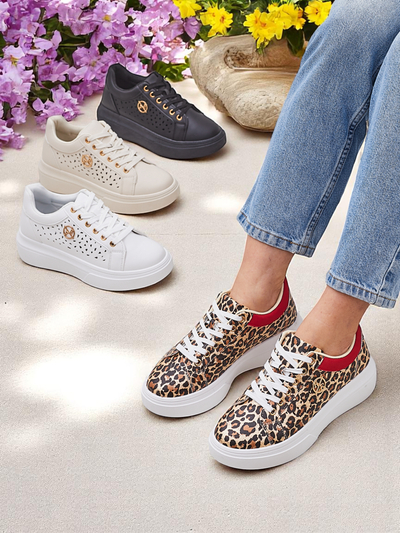 Royalfashion Уженские перфорированные спортивные кроссовки Leopess
