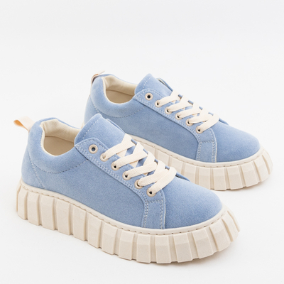 Blue women's fabric sports shoes Ristao - Footwear
