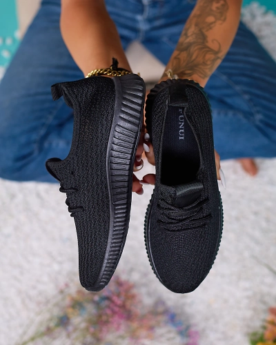 Melni sieviešu auduma sporta apavi Vobbu- Footwear