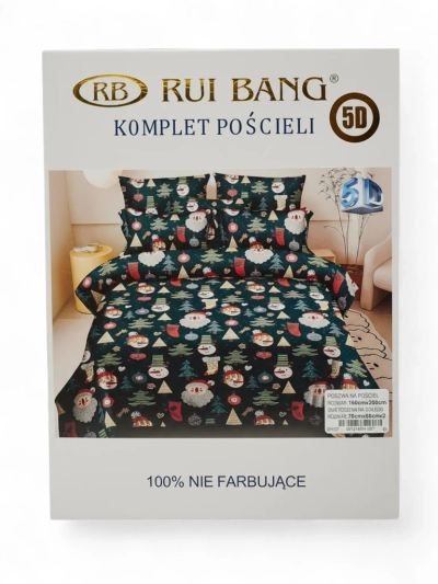 Royalfashion Pościel świąteczna 160x200 komplet 3-CZĘŚCI