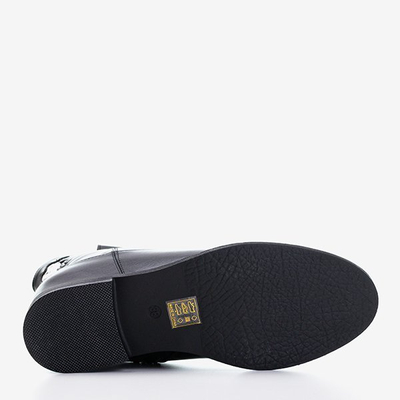 Черные женские ботильоны на скрытой танкетке Walter