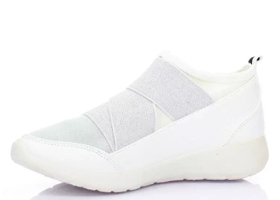 OUTLET White and silver sports shoes - Footwear