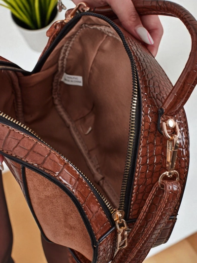 Маленькая женская сумочка из эко-кожи лакированная Lunar Space