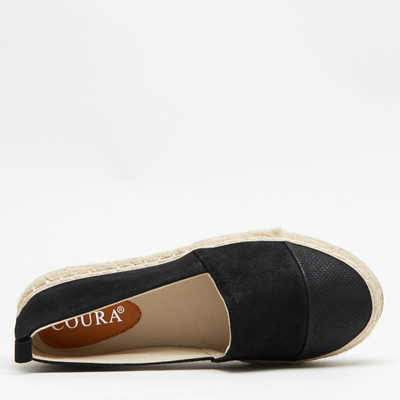 OUTLET Black espadrilles with a decorative toe Steve - Footwear