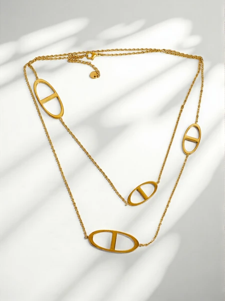 Callisto Aurelia Necklace made of gold-plated stainless steel in Italian style