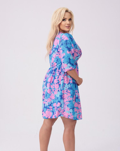 Royalfashion Sieviešu kleita līdz ceļiem ar apdruku PLUS SIZE