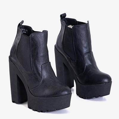 Black high-heeled boots Fausta - Footwear