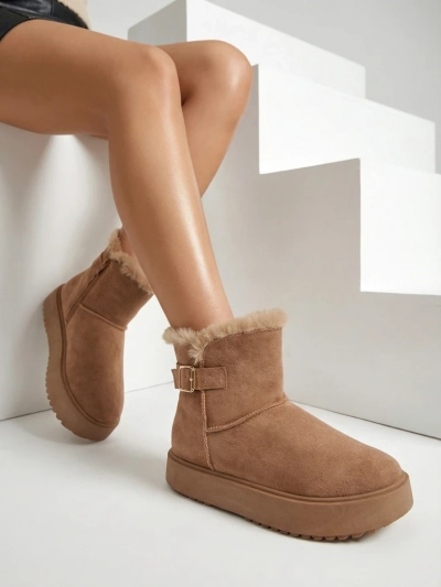 Royalfashion Krótkie buty a'la śniegowce damskie Winter Crest