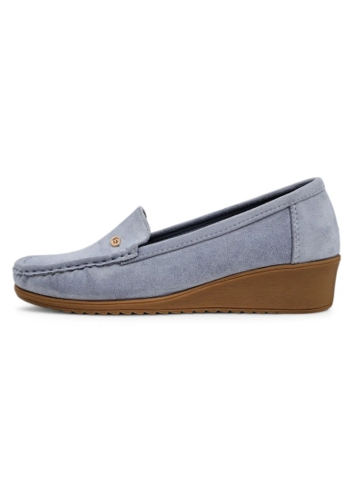 Royalfashion Women's low wedge moccasin shoes Lepolt