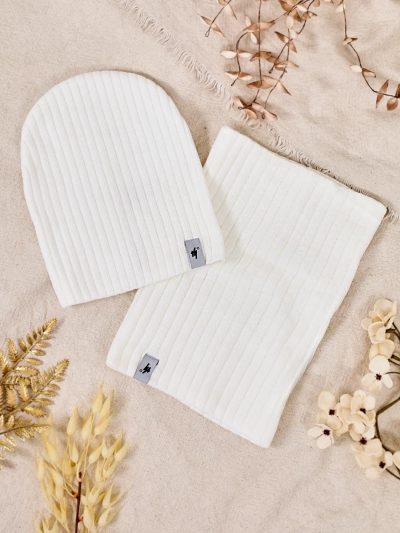 Royalfashion Winter Universal Set - beanie hat with neck warmer