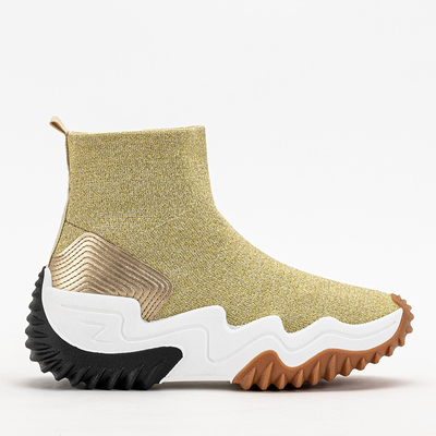 Gold Women's Tenera Glitter Thread Trainers - Footwear
