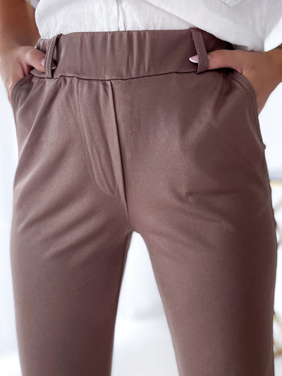 Royalfashion Light brown women's teggings pants