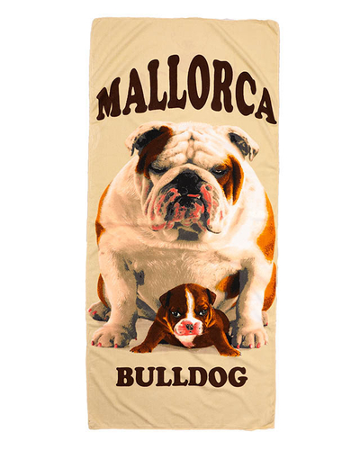 Beige large bulldog beach towel - Accessories