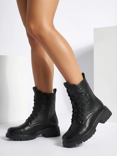 Eko kožené šněrovací dámské boty Nometa