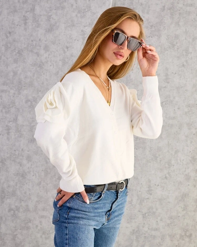 Женский свитер с расстегнутыми пуговицами Royalfashion