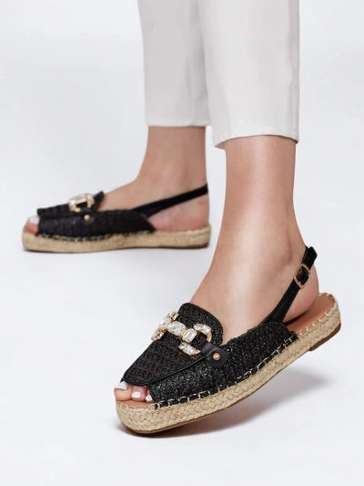 Royalfashion Women's espadrilles with detached toes