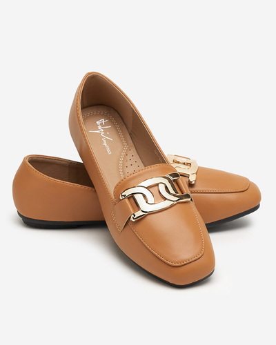 Women's camel loafers Melukia - Shoes