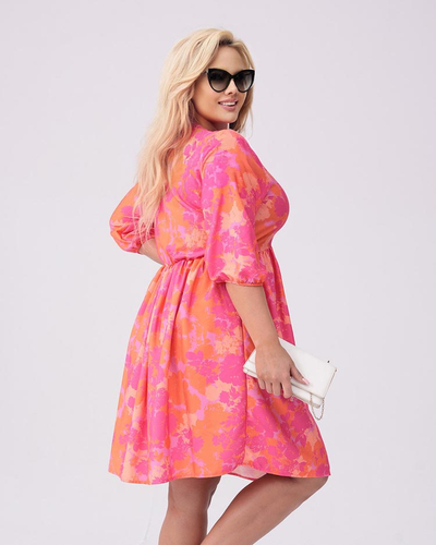 Royalfashion Sieviešu kleita līdz ceļiem ar apdruku PLUS SIZE