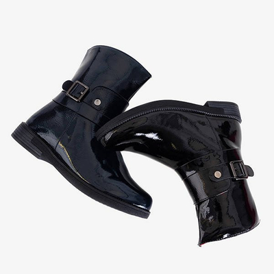 Children's navy blue boots Miusu - Footwear