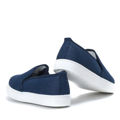 Granatowe trampki slip on Lennon- Obuwie