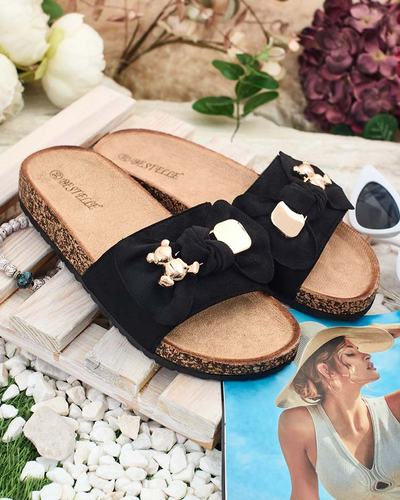 Royalfashion Женские шлепанцы с бантом Simio