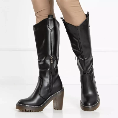 OUTLET Women's warm boots in black Ziva - Footwear