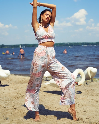 Royalfashion Patterned women's set in light pink