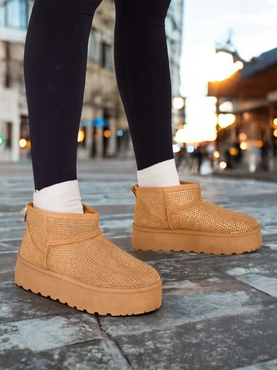 Royalfashion Beige sieviešu sniega zābaki a'la UGGs Corob