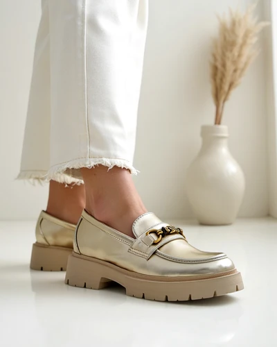 Royalfashion Women's moccasins gold-plated Goldlove