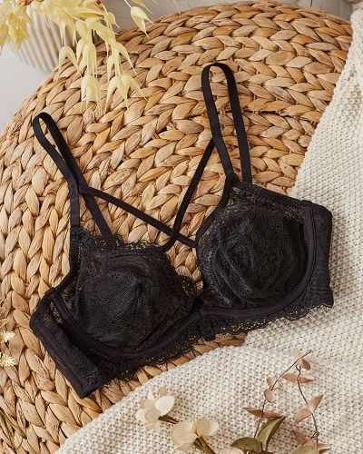 Royalfashion Sieviešu krūšturis ar dekoratīvām lencītēm