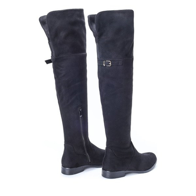 Czarne kozaki Tanija - Obuwie